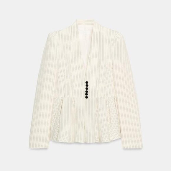 ZARA STRIPED PEPLUM BLAZER - Picture 6 of 11